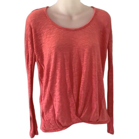 Old Navy coral drape front top, SP - Picture 2 of 5